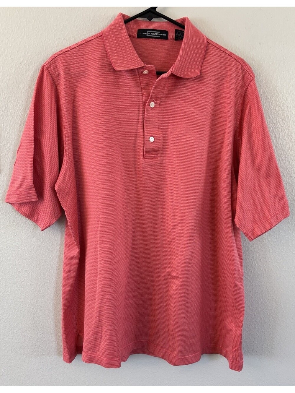 Vintage Carnoustie polo shirt Men’s Coral Red 100% mercerized cotton size Large